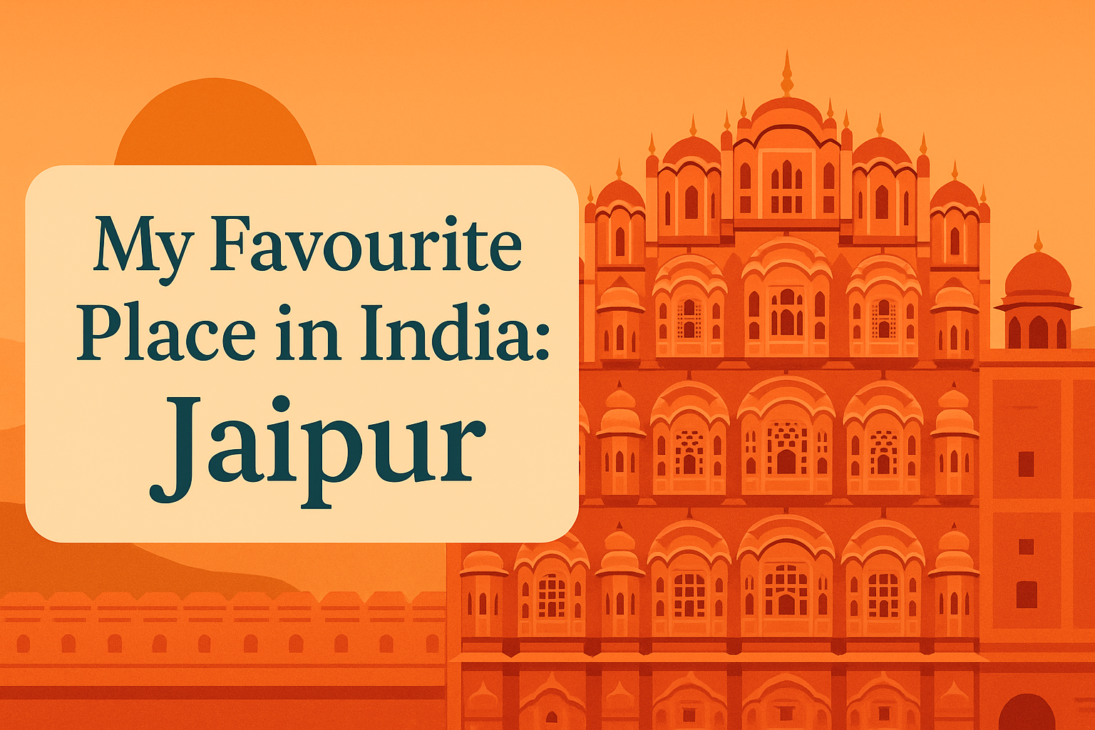 Essay on my Fav place in india : Jaipur