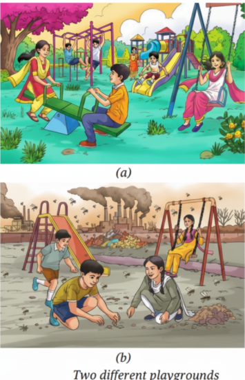 two different playgrounds